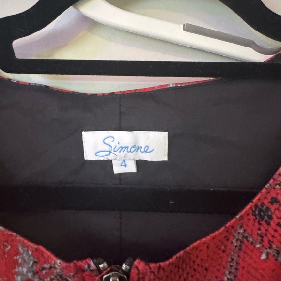 Red Snake Print Dress - Picture 3 of 5